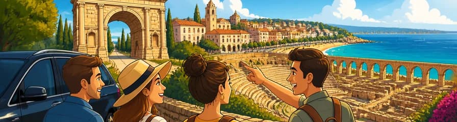 Escapada privada de un día a Tarragona desde Barcelona con traslado en automóvil climatizado