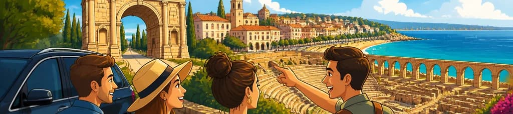 Escapada privada de un día a Tarragona desde Barcelona con traslado en automóvil climatizado