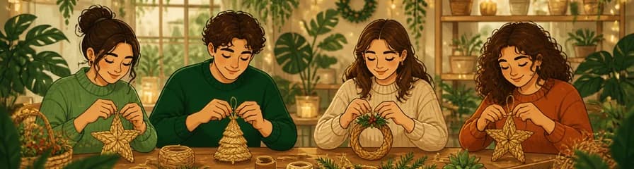 Taller de creación de adornos navideños con esparto
