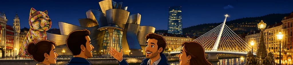 Recorrido turístico privado nocturno por Bilbao