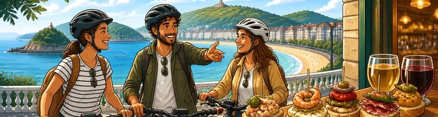 Recorrido en bicicleta eléctrica y degustación de pintxos en San Sebastián