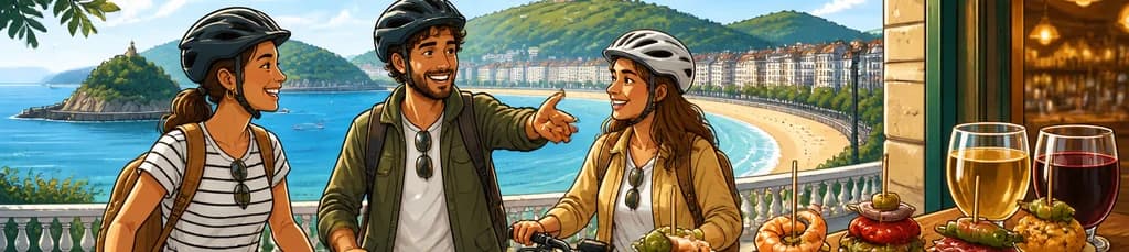 Recorrido en bicicleta eléctrica y degustación de pintxos en San Sebastián