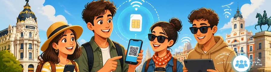 Conectividad móvil en Madrid: eSIM de 0.5GB diarios hasta 50GB durante 30 días