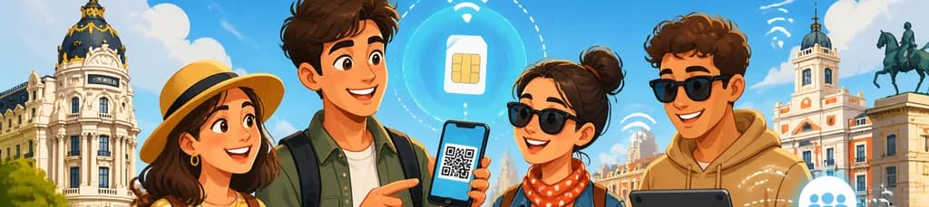 Conectividad móvil en Madrid: eSIM de 0.5GB diarios hasta 50GB durante 30 días
