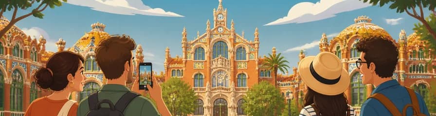 Acceso al Recinto Modernista de Sant Pau en Barcelona