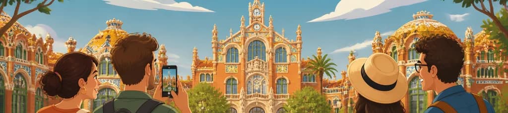 Acceso al Recinto Modernista de Sant Pau en Barcelona
