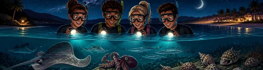 Vive la aventura del snorkel nocturno en Playa Flamingo, Las Palmas