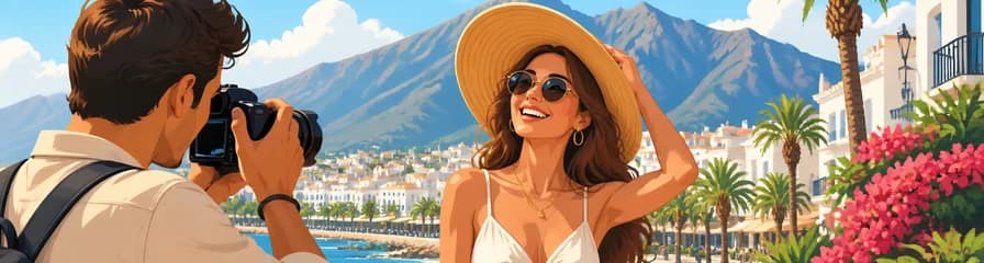 Sesión de fotos de vacaciones con fotógrafo profesional en Marbella