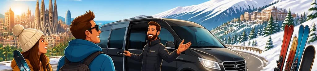 Servicio de traslado privado en Barcelona para ir o volver de las estaciones de esquí de Andorra