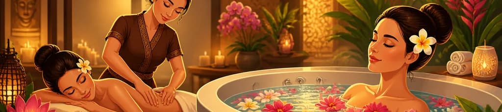 Experimenta un masaje de cuerpo completo de 60 minutos y un baño floral de 30 minutos en jacuzzi en THAI SPA MASSAGE
