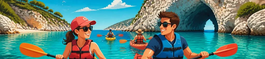 Recorrido guiado en kayak transparente por la Bahía de Addaia