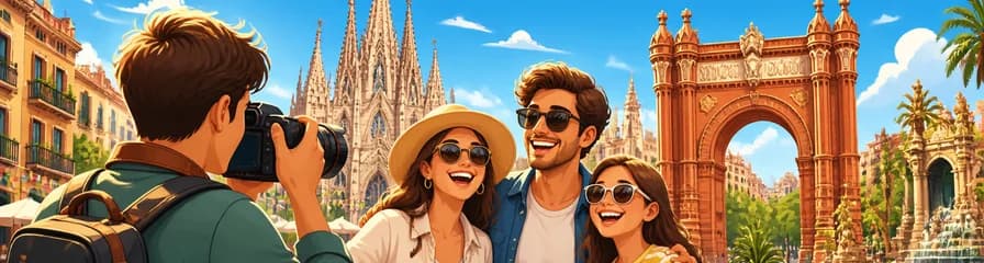 Sesión fotográfica en la soleada Barcelona