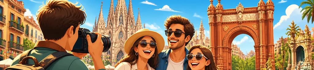 Sesión fotográfica en la soleada Barcelona