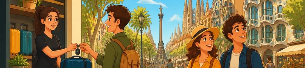 Servicio de consigna de equipaje próximo a Las Ramblas en Barcelona