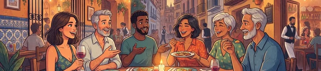 Delicias culinarias y nuevas amistades: Cena con desconocidos en Sevilla