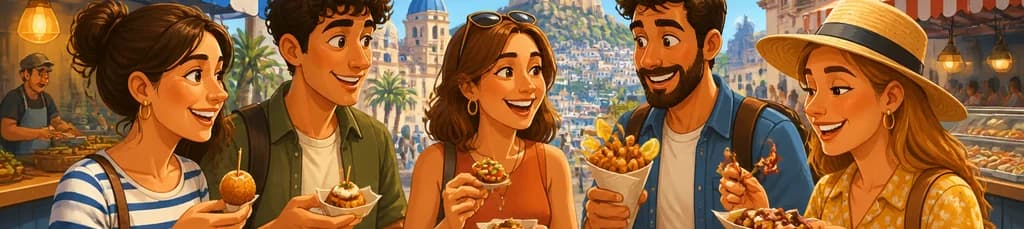 Experiencia culinaria por la comida callejera de Alicante: más de cinco degustaciones