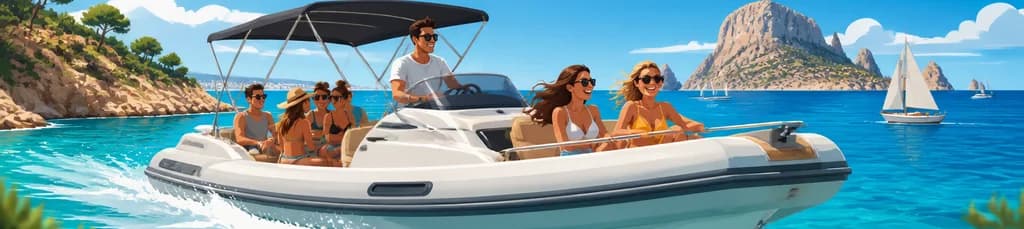 Descubre Ibiza a bordo del Bote Capelli Tempest 800 (modelo 2024)