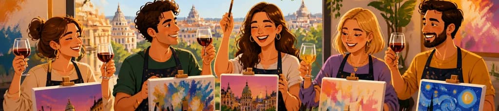 Taller de Sip & Paint en Soho Art Madrid