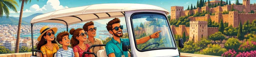 Recorrido privado de una hora por Málaga en Tuk y Flow