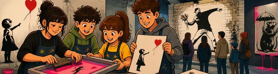 Taller de serigrafía y entrada al Museo Banksy en Madrid