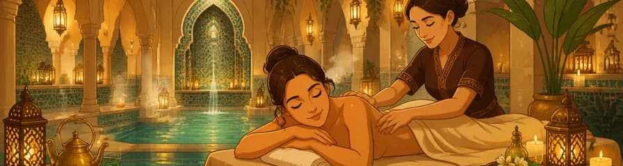 Experiencia de relajación: baños árabes y masaje de 15 minutos en Hammam Al Ándalus Madrid.
