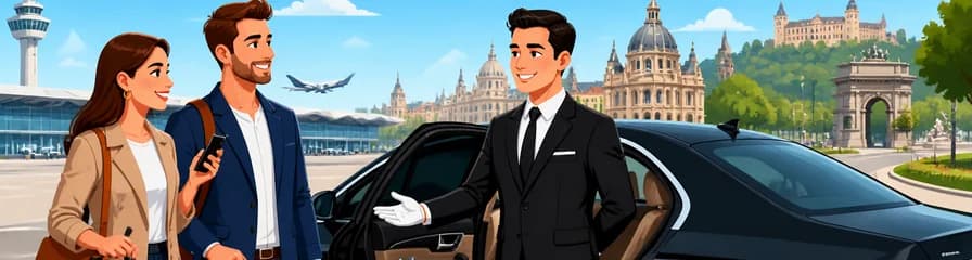 Servicios de transporte privado en Madrid: traslados al aeropuerto, a la ciudad y de disposición.