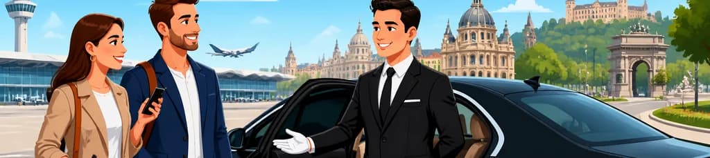 Servicios de transporte privado en Madrid: traslados al aeropuerto, a la ciudad y de disposición.