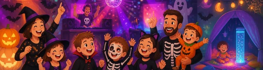 Reunión Familiar de Discoteca de Halloween
