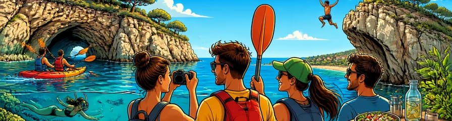 Aventura en la Costa Brava: Kayak, Snorkel, Fotografías, Almuerzo, Playa y Salto de Acantilado
