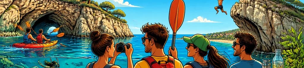 Aventura en la Costa Brava: Kayak, Snorkel, Fotografías, Almuerzo, Playa y Salto de Acantilado