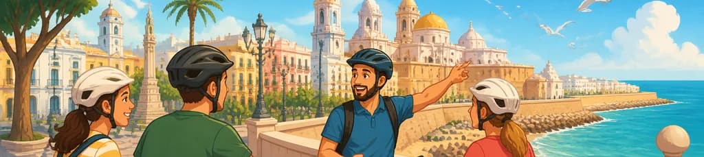 Descubre lo más destacado de Cádiz en un recorrido ciclista privado con guía
