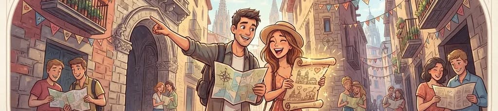 Aventura Romántica en Barcelona: Búsqueda del Tesoro para Enamorados