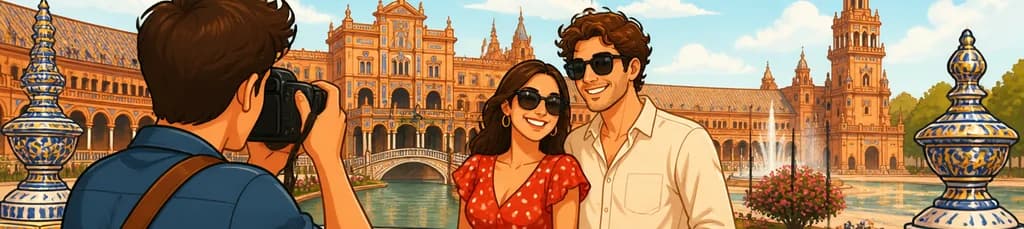 Sesión fotográfica privada en la Plaza de España de Sevilla: un recuerdo inolvidable