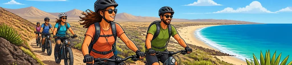 Recorrido en bicicleta eléctrica todoterreno por Costa Calma