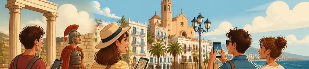 Recorrido a pie autoguiado por Sitges: de asentamiento romano a destino turístico