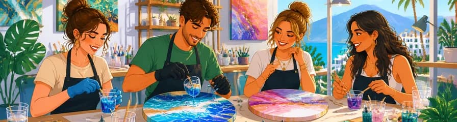 Taller de arte epoxi: diseña tu pieza única en Marbella