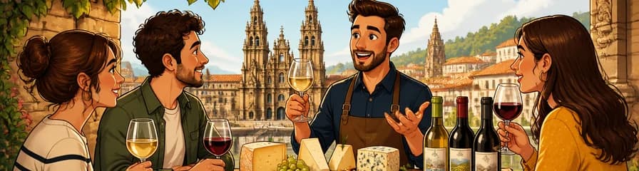 Cata de quesos y vinos gallegos en Santiago de Compostela