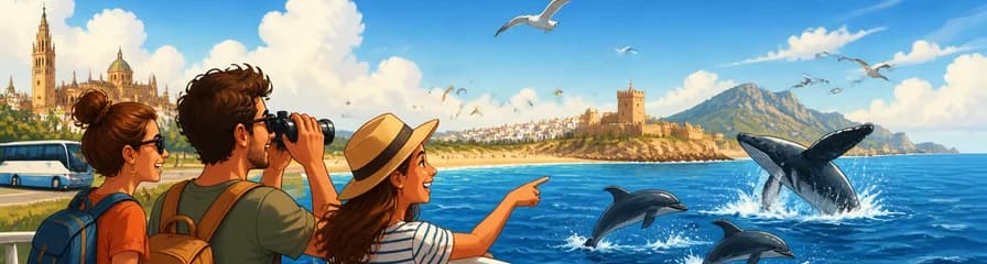 Viaje de un día desde Sevilla a Tarifa: playa, avistamiento de ballenas y delfines