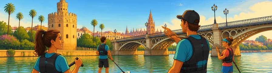 Recorrido guiado de paddle surf por el Guadalquivir en Sevilla