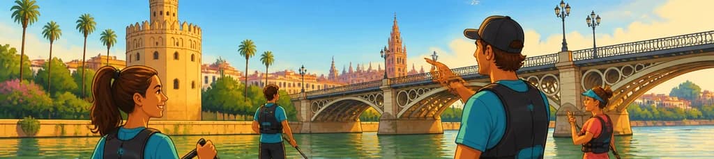 Recorrido guiado de paddle surf por el Guadalquivir en Sevilla