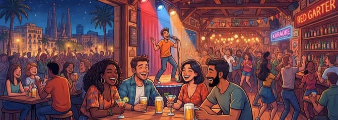 Fiesta de Bienvenida en Barcelona: Pre-copas, Karaoke y Noche de Fiesta