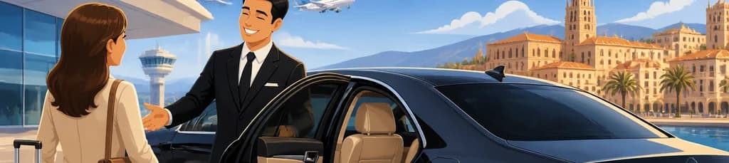 Servicio de traslado en coche de negocios del Aeropuerto de Málaga (AGP) a la ciudad de Málaga