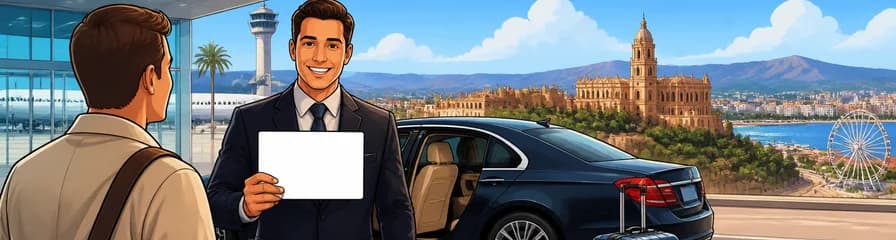 Traslado privado en coche de negocios del aeropuerto de Málaga AGP a la ciudad