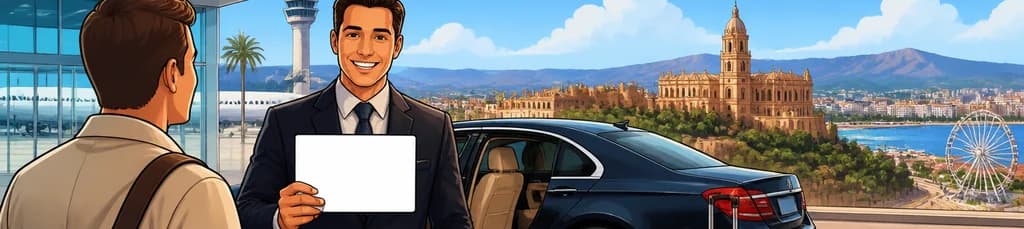 Traslado privado en coche de negocios del aeropuerto de Málaga AGP a la ciudad
