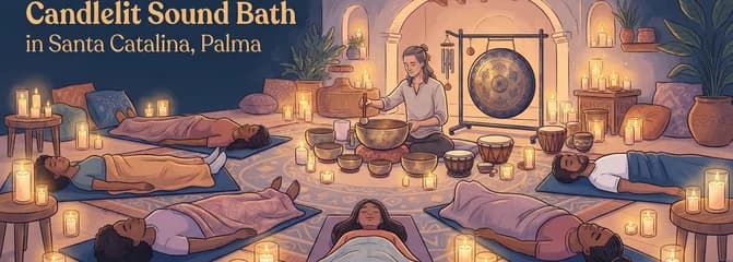 Baño de sonido a la luz de las velas en Santa Catalina, Palma