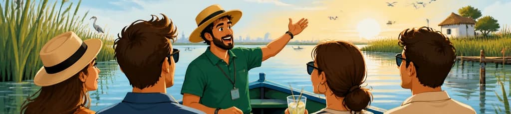 Experiencia Albufera Express en Valencia: paseo en barco, guía local y bebida