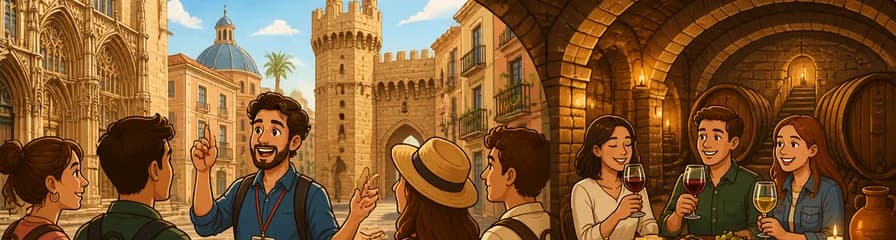 Recorrido Guiado por el Centro Histórico de Valencia y Cata de Vinos en Bodega Medieval