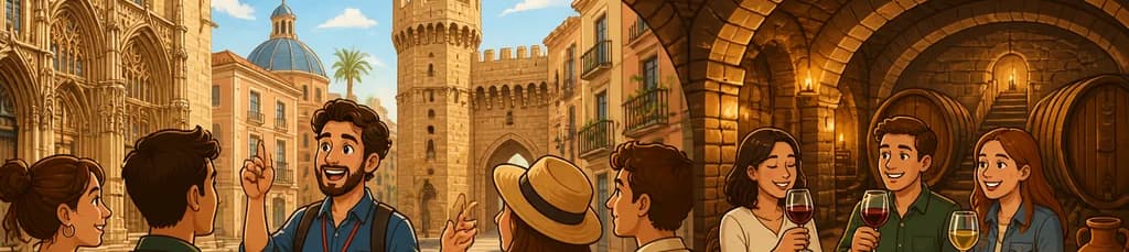 Recorrido Guiado por el Centro Histórico de Valencia y Cata de Vinos en Bodega Medieval