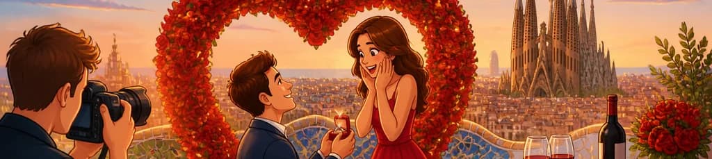 Pide matrimonio en Barcelona con una inolvidable sesión fotográfica y degustación de vino