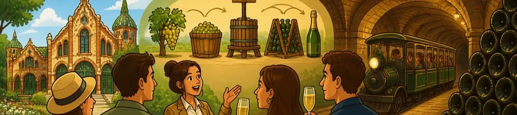Visita guiada y cata de cava en Bodega Codorníu